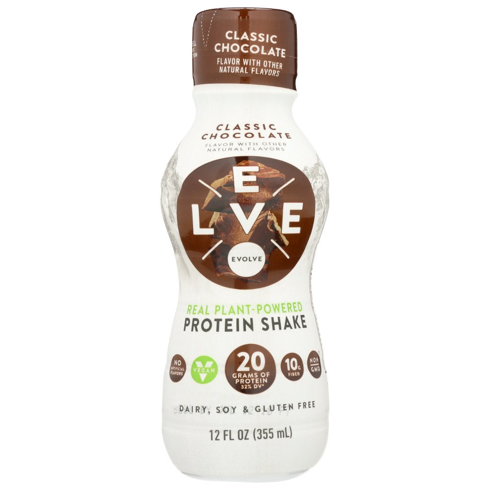 Evolve Plant Based Protein Shake, Chocolate, 12 Fl. Oz