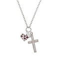 thumbnail image 2 of Delight Jewelry Pink Cheetah Print Heart with Nurse Hat I Set You Apart Engraved Cross Zoey Necklace, 28", 2 of 4