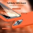 thumbnail image 2 of [5 in 1 for iPhone 11 Pro Max Case 6.5, with 2 Pack Screen Protector + 2 Pack Camera Lens Protector, Liquid Silicone Slim Shockproof Protective Phone Case [Microfiber Lining] (Orange)…, 2 of 14