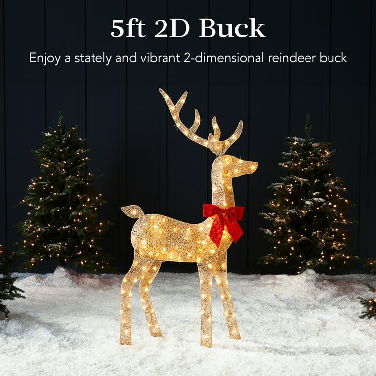 Holiday hotsell 4.5-ft buck Reindeer w/ LED Lights Christmas Decor