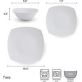 thumbnail image 4 of Studio Nova Tara 12 Piece Porcelain Dinnerware Set White, 4 of 9