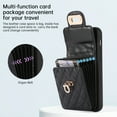 thumbnail image 5 of Wallet Case Designed for iPhone 11, with 6 Card Holder Slots RFID Blocking Shoulder Wallet Case Crossbody Strap Shockproof Leather Kickstand Phone Case For iPhone 11, Black, 5 of 11