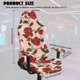 thumbnail image 4 of TSOVTHRID Abstract Rose Floral Print 4 Pieces Gaming Chair Cover Stretchable Computer Chair Seat Slipcovers Universal Fit Gaming Chair Slipcovers with Armrest Covers for Valentine's Day Decor, 4 of 7