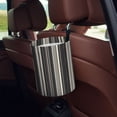 thumbnail image 5 of Round Car Trash Can 7×5.9in Waterproof, Durable, Not Easy To Fade, Easy To Install And Disassemble To Prevent Interior Pollution Pale Violet Grey Stripe_1, 5 of 7