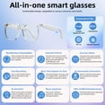 thumbnail image 2 of Wrongduck Smart Glasses, AI Bluetooth Glasses with Speaker, 144 Languages & Accents Real Time Translation, UV Protection AI Glasses with Bluetooth 5.4, Smart Sunglasses for Men & Woman (Noble White), 2 of 6
