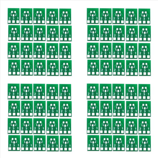 80 Piezas SOT23 SOT23-3 Gira SIP3 Doble Cara SMD Gira DIP SIP3 Adaptador Placa Convertidora SOT SIP IC Enchufe PCB Tablero DIY Kit