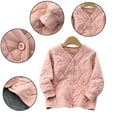 thumbnail image 2 of LYMAYTER Kids Boys Girls Winter Jacket Youth Square Solid Color Outerwear for 4-13T Toddler Liner Thickened Cotton Jacket, 2 of 8