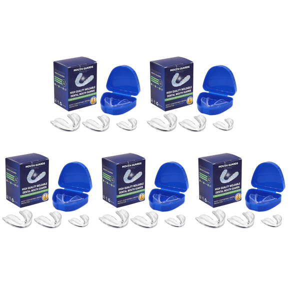 Protector bucal de EVA antiaplastamiento de 4 piezas. Protector bucal deportivo para adultos y niños.