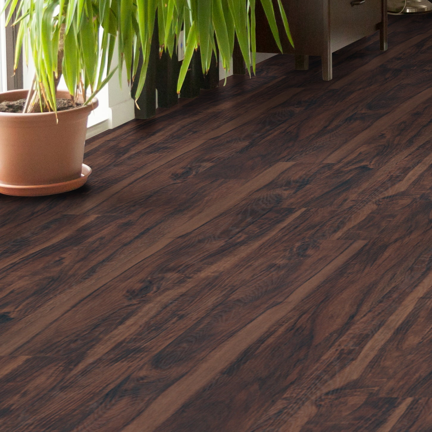 Centennial Aged Walnut 3/4 in. Thick x 3/5 in. Wide x 94 in. Length Luxury Vinyl Quarter Round Molding