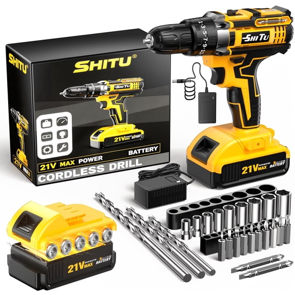 DGB 21V Cordless Drill Driver, Heavy-Duty Power Drill for Construction, Renovation & Industrial Projects