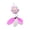 Pink, variant on Flower Feather Cat Teaser Wand with Bell, Replacement Head Interactive Toy for Indoor Cats for Exercise and Fun, Blue