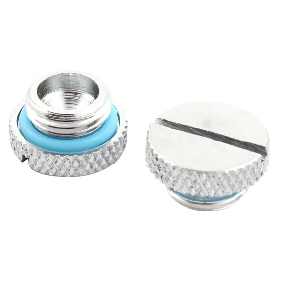 2 Pack G1/4" Fitting Plug with Sealing Ring for PC Water Cooling System, Computer Water Cooler G1/4 Stop Plug Thread End Cap