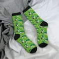 thumbnail image 5 of Rateoe large mouth green color bass fish for Women Casual Calf Socks - Cute Crew Socks - Thin Soft Above Ankle Socks Size 5-11, 5 of 6