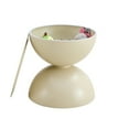 thumbnail image 2 of Milk White Coffee Round Tables With Storge Movable Table Top Multifunctional End Side Table, 2 of 8