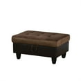thumbnail image 3 of 34 in. W Brown Cotton Rectangle Ottoman with Storage, 3 of 5