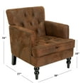 thumbnail image 5 of Randi Fabric Tufted Club Chair, Brown, 5 of 8