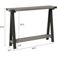 thumbnail image 2 of IdeaHouse Farmhouse Narrow Entryway Table, 43.3" Console Table with Storage, 2 Tier Sofa Table with Metal Frame and MDF, Narrow Console Table for Living Room, Hallway, Entryway-Rustic Brown, 2 of 8