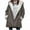 #Gray, variant on Pejock Jackets for Women Winter Warm Sherpa Lined Coats Plus Size Hooded Parka Faux Suede Long Pea Coat Outerwear Classic-Fit Soft Fuzzy Jackets Overcoat