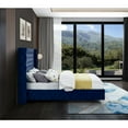thumbnail image 6 of Meridian Furniture Savan Navy Velvet Queen Bed, 6 of 15