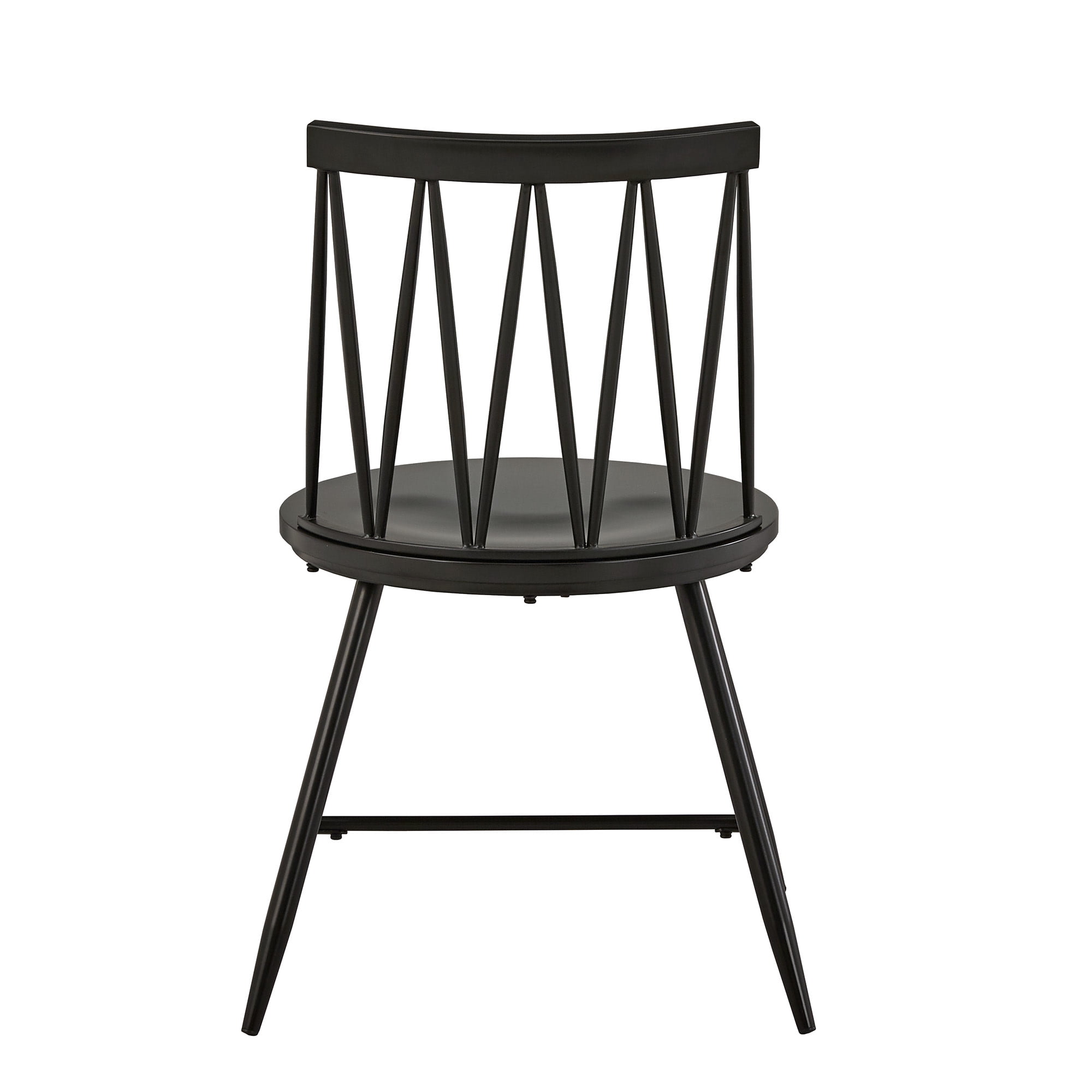 Weston Home Lydford Zigzag Low Back Windsor Classic Dining Chairs, Set of 2, Black
