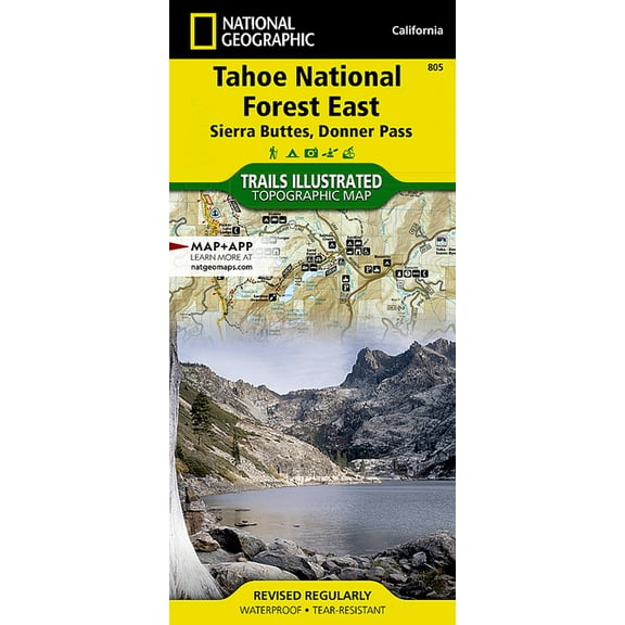 National Geographic Trails Illustrated M Tahoe National Forest East Map [Sierra Buttes, Donner Pass], Book 805, (Paperback)