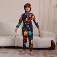 thumbnail image 5 of GYRATEDREAM Matching Family Pajamas Set for Halloween Pumpkin Holiday Costumes Long Sleeve Hooded Jumpsuit for Women/Men/Kids Family Matching Pajamas Onesies for 4-5Y(Kids) Red, 5 of 9