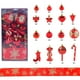 thumbnail image 1 of Decoraciones navideñas, adornos navideños, regalos navideños Juego de 30 adornos navideños con forma de bastón de caramelo y cinta. Combinación de bolas y cintas., 1 of 4