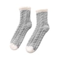 thumbnail image 1 of Sonducket Cálido invierno MiddleTube calcetines mujeres lindo elástico Coral terciopelo calcetines interior piso toalla calcetines transpirables Medias Gris NO1, 1 of 8
