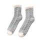 thumbnail image 1 of Sonducket Cálido invierno MiddleTube calcetines mujeres lindo elástico Coral terciopelo calcetines interior piso toalla calcetines transpirables Medias Gris NO1, 1 of 8