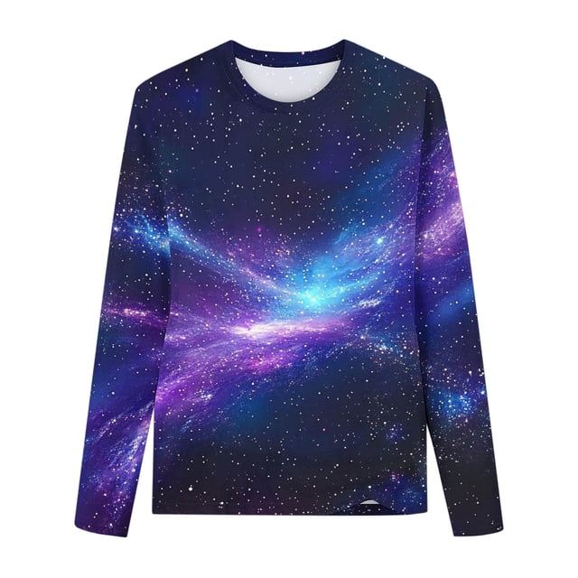 Chandail à Manches Longues Imprimé pour Filles, Haut à Col Rond avec Mélange de Polyester-Spandex, Col Rond, Tissu Extensible Doux, pour Tenue Décontractée, École Ou Superposition