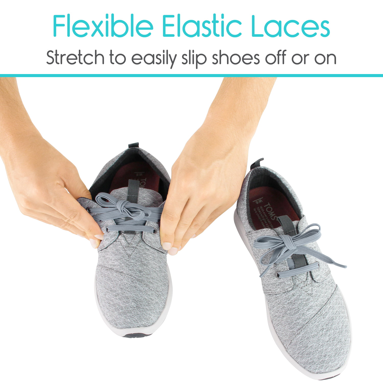 Vive Elastic Shoe Laces (Gray Pair 