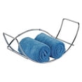thumbnail image 1 of mDesign Modern Decorative Metal Bathroom Wall Mount Towel Rack Organizer for Storage of Bath Sheets, Washcloths, Hand or Face Towels - Chrome, 1 of 2
