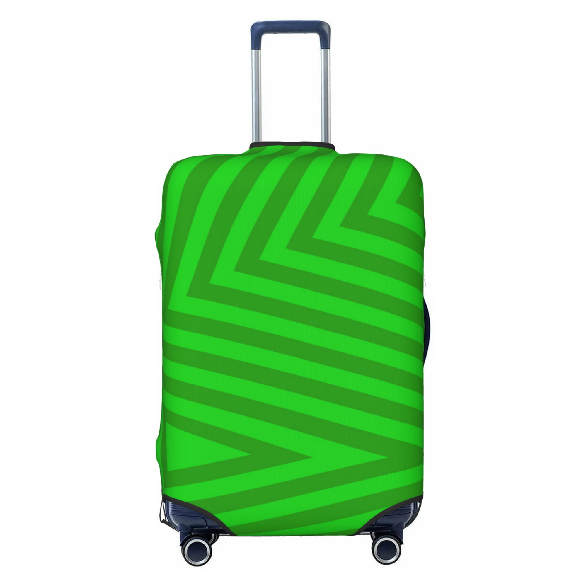 XMXY Travel Luggage Cover Protector, Green Geometric Abstract Texture Suitcase Covers for