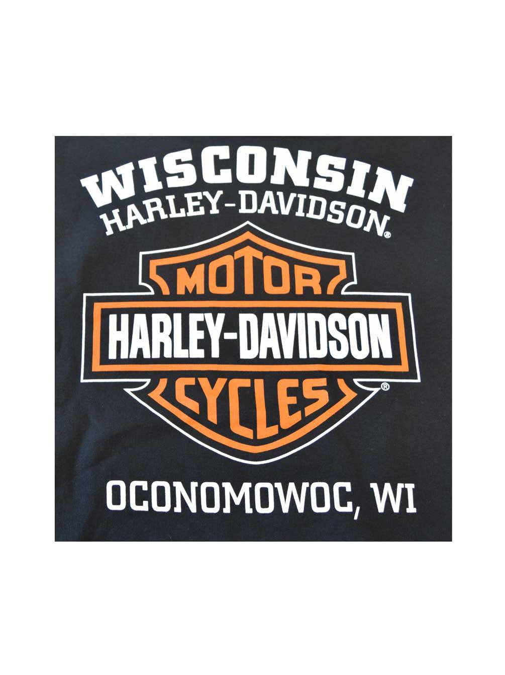 Harley-Davidson Men's Bar & Shield Pullover Fleece Hooded Sweatshirt, Black (XL), Harley Davidson