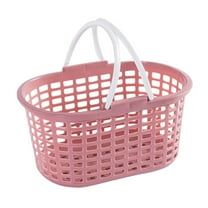 Luoshdecor Plastic Shower Caddy Basket with Handle,Cleaning Supply Storage Organizer Lightweight for College Dorm Bathroom