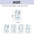 thumbnail image 2 of Temporary Tattoos, 8-Sheet 1-2 Weeks Long Tattoos Sticker for Adult Children, 2 of 5