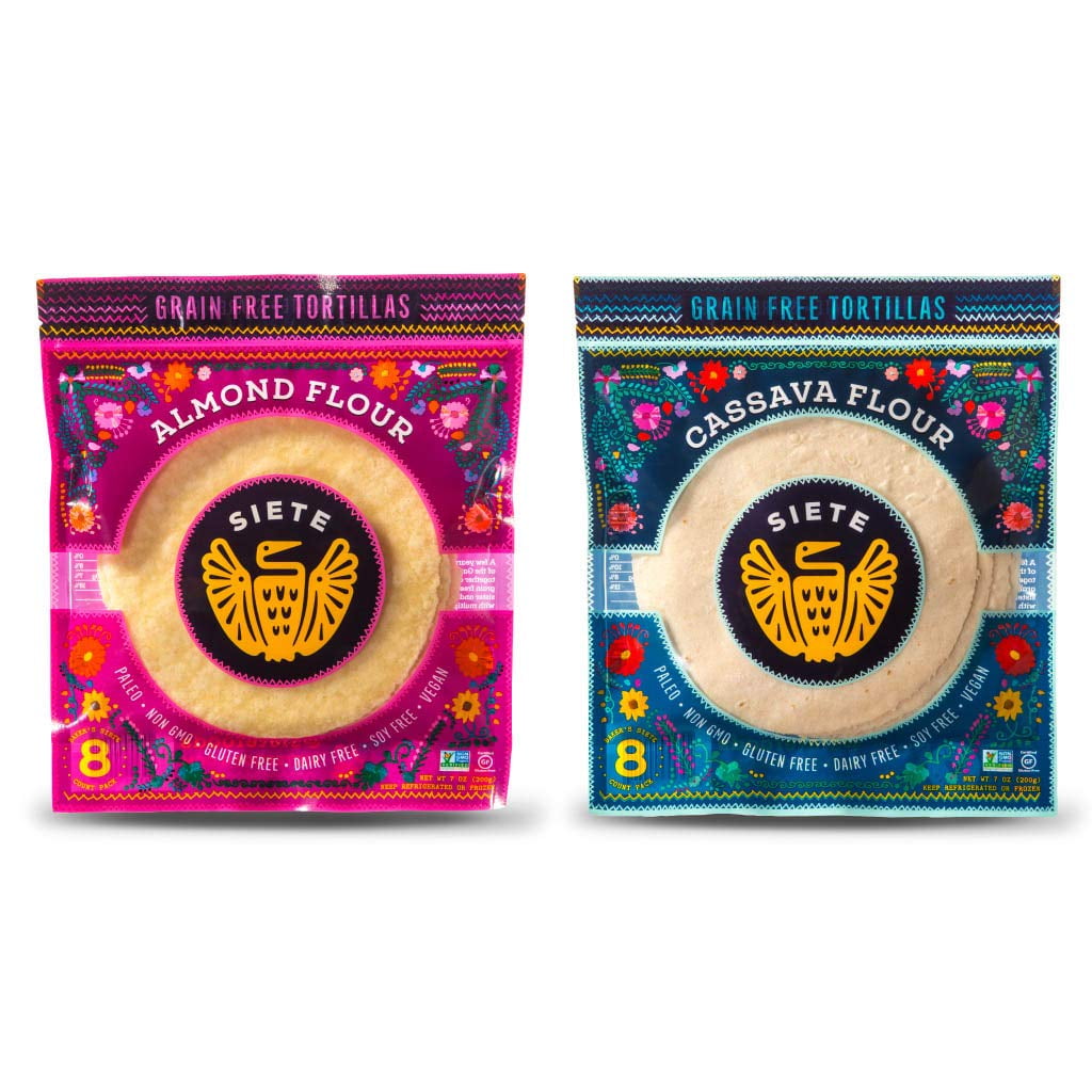 Siete Almond Flour & Cassava Flour Mix Pack, 8 Tortillas Per Pack, 3
