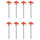 thumbnail image 1 of Estacas Atornilladas para Tienda de Campaña: Anclajes de Atornillados, Estacas para Tienda de Campaña, Estacas para Tienda de Campaña con Rosca de Metal (8 Piezas) Naranja, 1 of 5