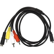 HQRP AV Audio Video Cable / Cord compatible with SONY Handycam DCR-HC62, DCR-HC96, DCR-SR200, DCR-SR200C Camcorder
