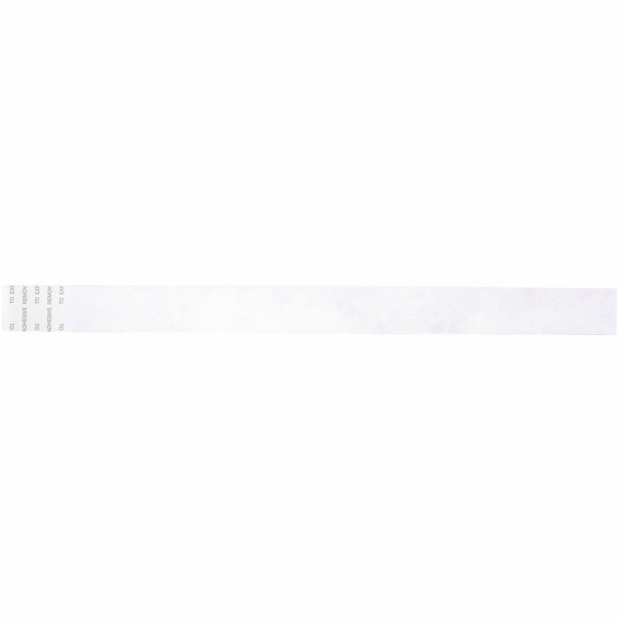 SICURIX Sequentially Numbered Security Wristbands, 3/4", Red, Pack of 100