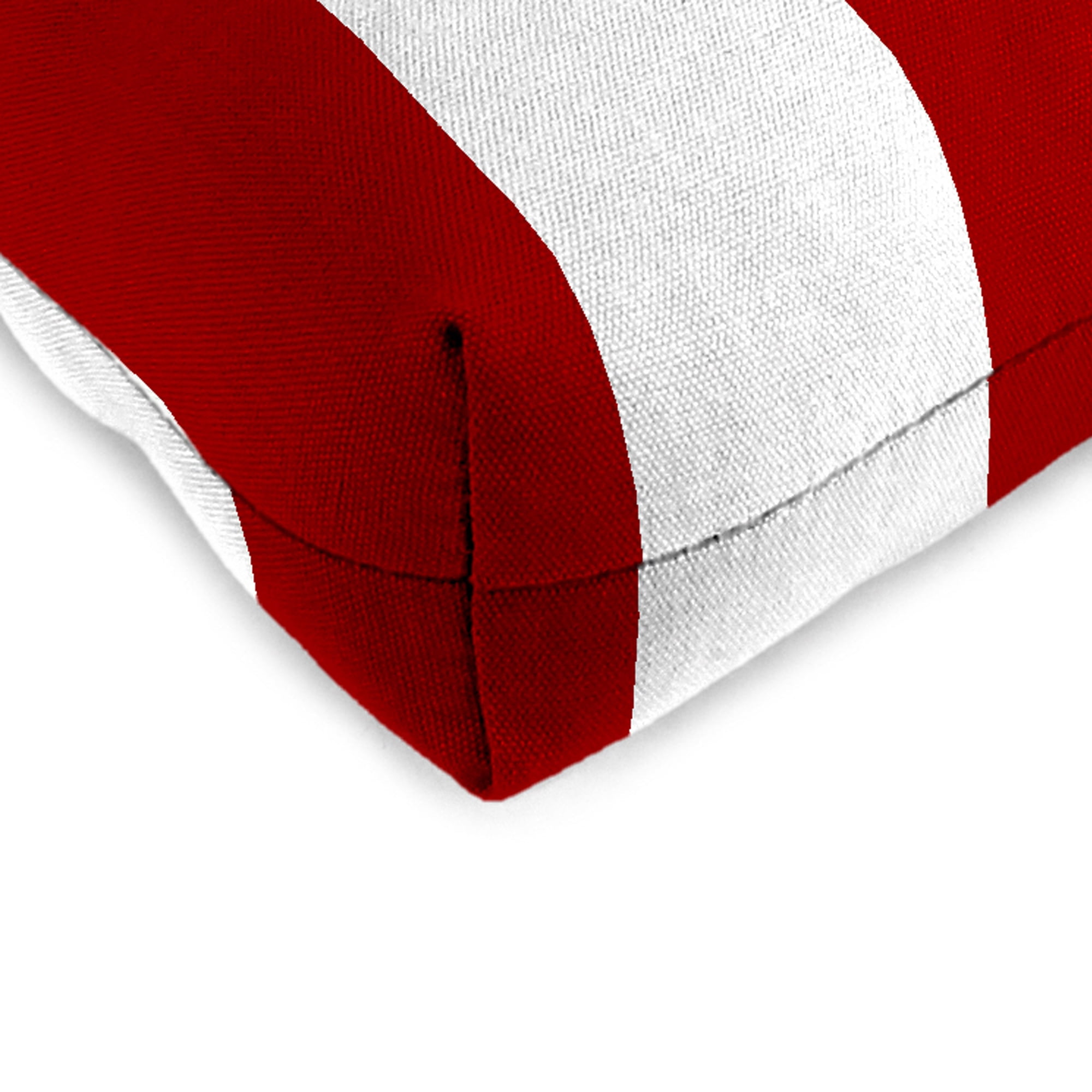 Jordan Manufacturing 18" x 18" Cabana Red Stripe Square Tufted Contoured Outdoor Wicker Seat Cushion (2 Pack)