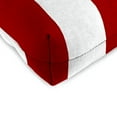 thumbnail image 4 of Jordan Manufacturing 18" x 18" Cabana Red Stripe Square Tufted Contoured Outdoor Wicker Seat Cushion (2 Pack), 4 of 12