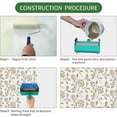 thumbnail image 4 of Nichiyo 7 inch Floral Pattern Texture Paint Roller - Rubber DIY Wall Decor Tool, Reusable & Washable for Covering Wall Flaws (EG110C), 4 of 6