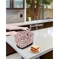 thumbnail image 4 of Farmhouse Red Toaster Cover 2 Slice, Vintage Flower Leaf Botanical Plant Dustproof Bread Machine Oven Cover with Storage Pockets, Fits Most Kitchen Toasters Protector, 4 of 5