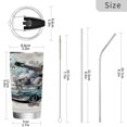 thumbnail image 3 of 11oz Stainless Steel Tumbler with Straw, Double Wall Insulated Travel Tumbler Rock Elements Mural, 3 of 8