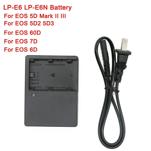 LC-E6 Charger For Canon LP-E6 E6N E6C for EOS 5D Mark II III 7D 60D 5D2 5D3 6D