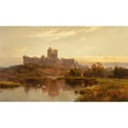 thumbnail image 2 of Alfred de Bréanski 24x16 Gold Ornate Framed and Double Matted Museum Art Print Titled - Windsor Castle at Sunset (1897), 2 of 4