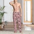 thumbnail image 5 of Uemuo Cute Calf Pattern Men's Wide Leg Palazzo Lounge Pants with Pockets Light Weight Loose Comfy Casual Pajama Pants-Large, 5 of 9