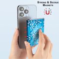thumbnail image 2 of Allytechgroup Wallet with MagSafe RFID Blocking for iPhone 16/15/14/13/12 Series, Strong Magnetic Card Holder for 4 Cards, PU Leather Kickstand, Butterfly Floral Design, Compatible with MagSafe Cases, 2 of 11