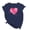 Blue, variant on XFHLMJFF Oversized Tshirts for Women Basic Large Cotton Love Printed Classic Tee Shirts